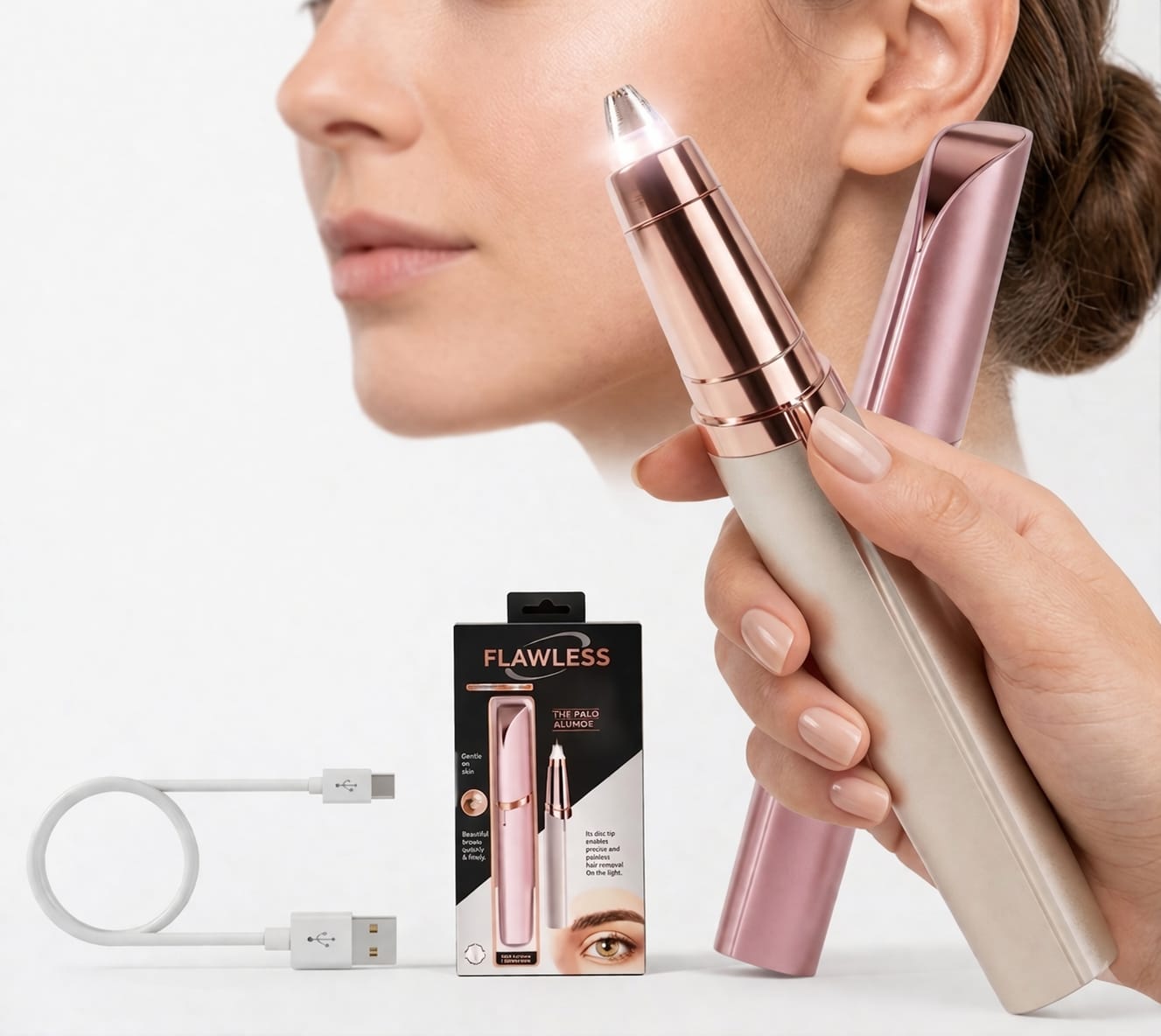 Depilador de Cejas Portátil Recargable – Precisión sin dolor ✨